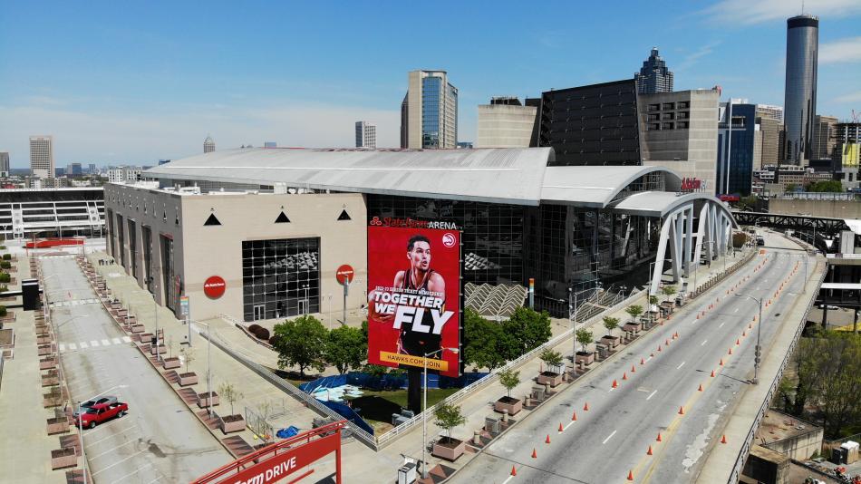 Atlanta Hawks Light Up Georgia’s Largest Billboard As Part Of Arena ...